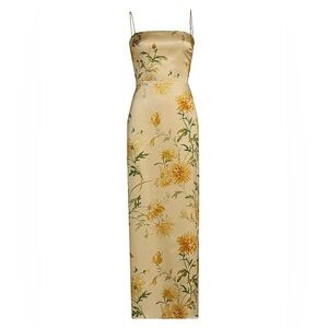 Reformation Frankie Floral Silk Maxi Dress